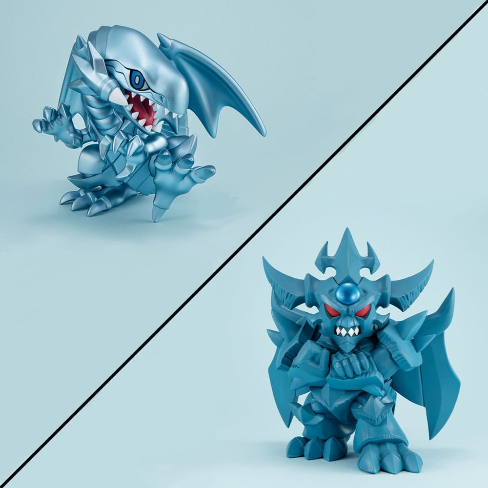 Megatoon Blue Eyes White Dragon and Obelisk the Tormentor Yu Gi Oh Duel Monsters PVC Statue with Gift