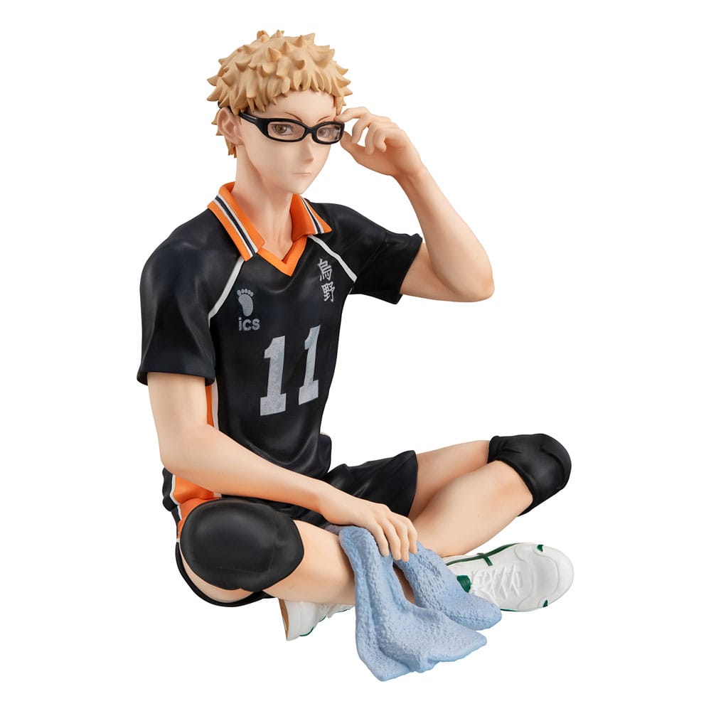 Haikyu Kei Tsukishima Haikyu G E M Series PVC Statue Palm Size 9 cm