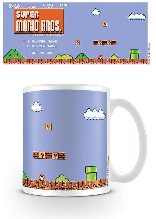 Super Mario Bros Retro Title Mug