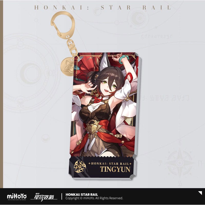 Honkai Star Rail Tingyun Character Acrylic Keychain 9 cm