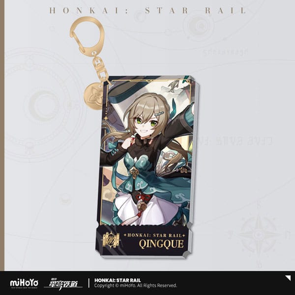 Honkai Star Rail Qingque Character Acrylic Keychain 9 cm