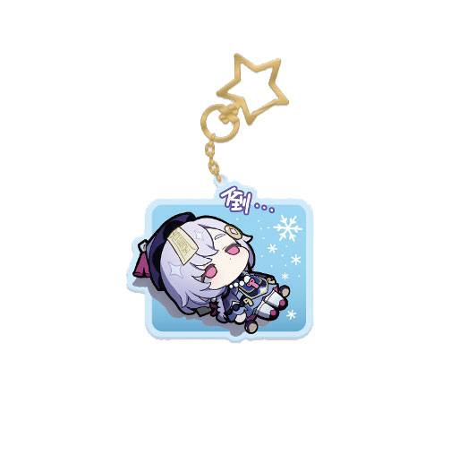 Genshin Impact Qiqi Q Version Sticker Series Acrylic Keychain 9 cm