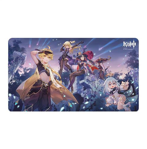 Unreconciled Stars Mousepad Genshin Impact Aether Fischl Mona Paimon Scaramouche 70 x 40 cm