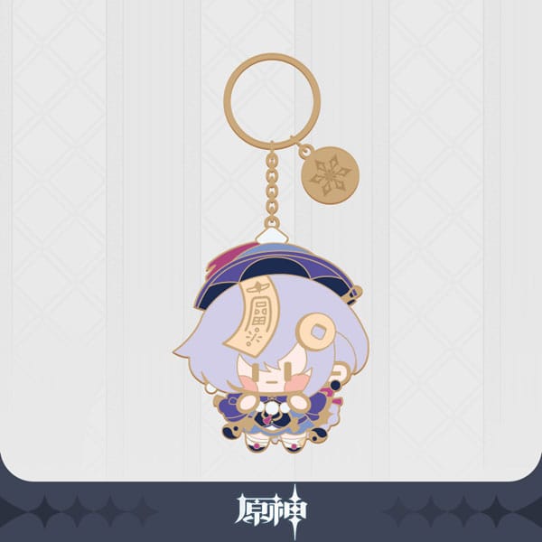Qiqi Metal Keychain Genshin Impact Character Collection