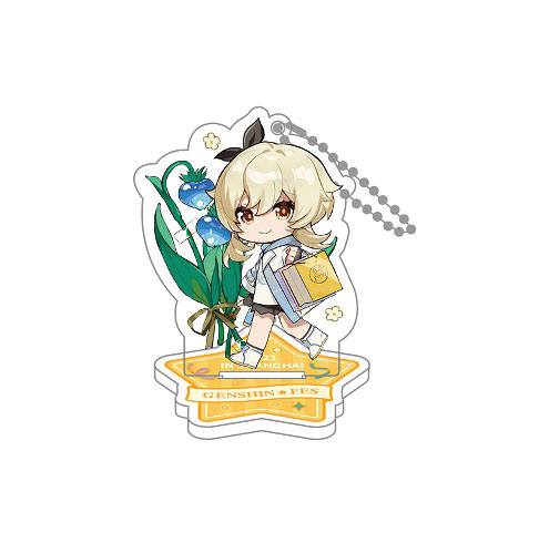 Lumine Traveler Acrylic Stand and Keychain Genshin Impact Fes 2021 9 cm