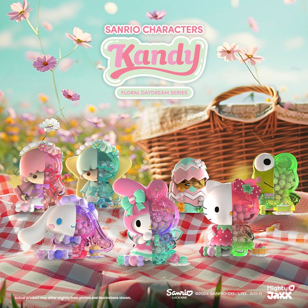 Sanrio Kandy Floral Daydream Series 4 Inch Vinyl Figure Blind Box Display 6 Pieces