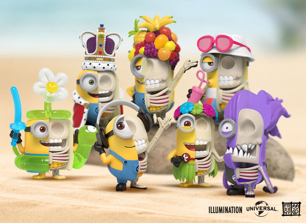 Minions Vacay Edition Blind Box Hidden Dissectibles Series 1 Display 6 Pieces