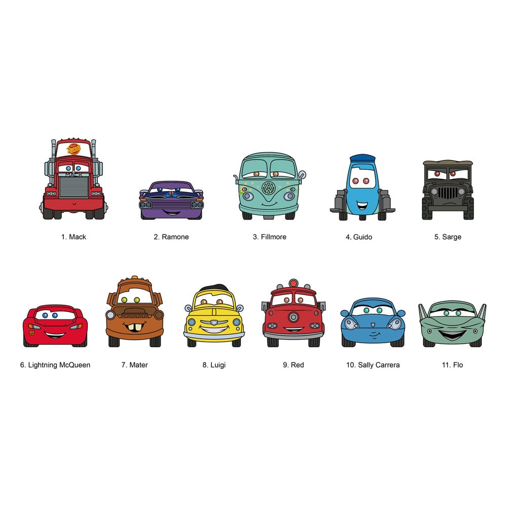 Disney Cars Series 1 3D PVC Bag Clips Display 24 Pieces