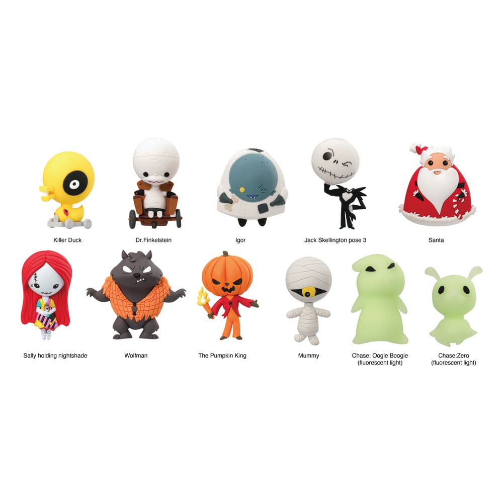 Disney Nightmare Before Christmas Series 3 3D PVC Bag Clips Display 24 Pieces