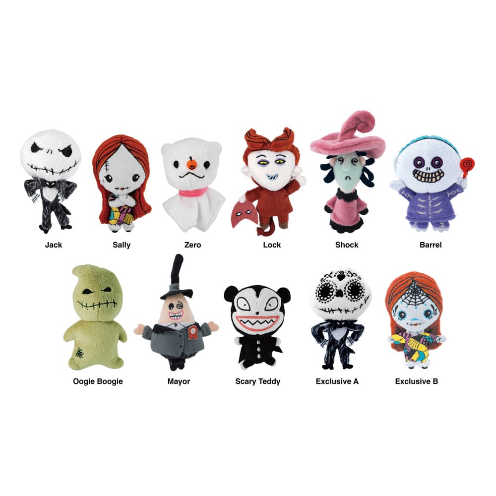 Disney Nightmare Before Christmas Plush Bag Clips Display 24 Pieces