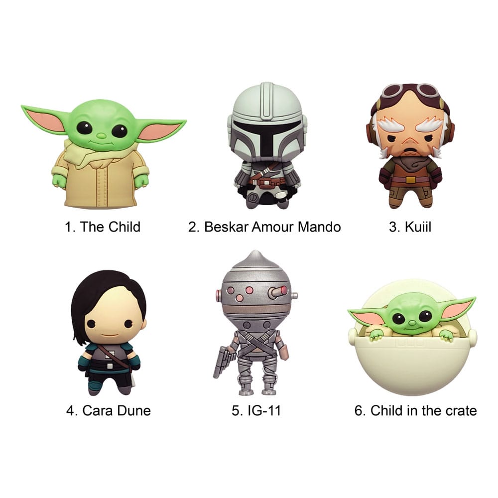 Lucasfilm Star Wars The Mandalorian Series 1 Star Wars 3D Magnets Display 12 Pieces