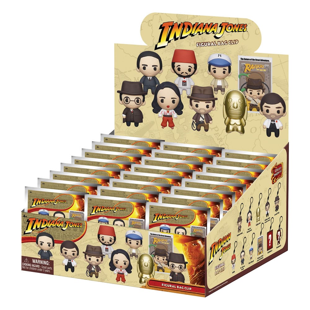 Lucasfilm Indiana Jones Indiana Jones 3D PVC Bag Clips Display 24 Pieces