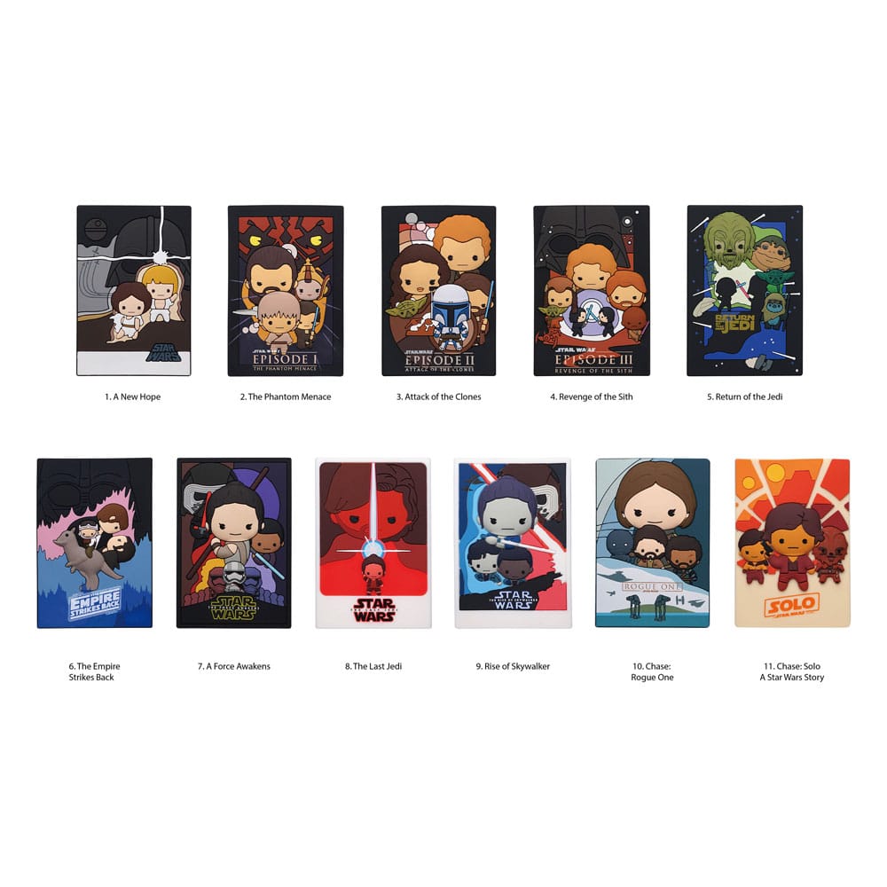 Lucasfilm Posters Series 7 Star Wars 3D PVC Bag Clips Display 24 Pieces