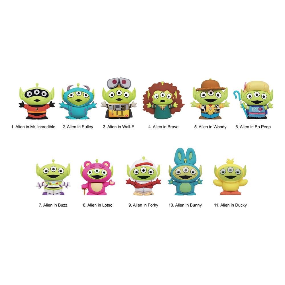 Disney Alien Remix Series 1 Toy Story 3D PVC Bag Clips Display 24 Pieces