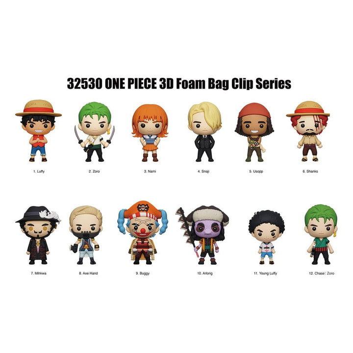 One Piece Netflix Series 1 3D PVC Bag Clips Display