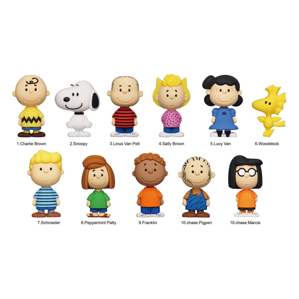 Peanuts Snoopy Series 1 Peanuts 3D PVC Bag Clips Display 24 Pieces