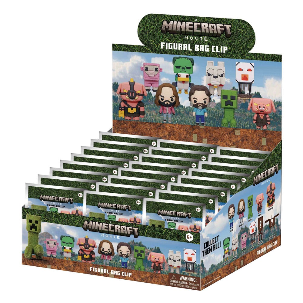 Minecraft Series 1 Minecraft 3D PVC Bag Clip Display 24 Pieces