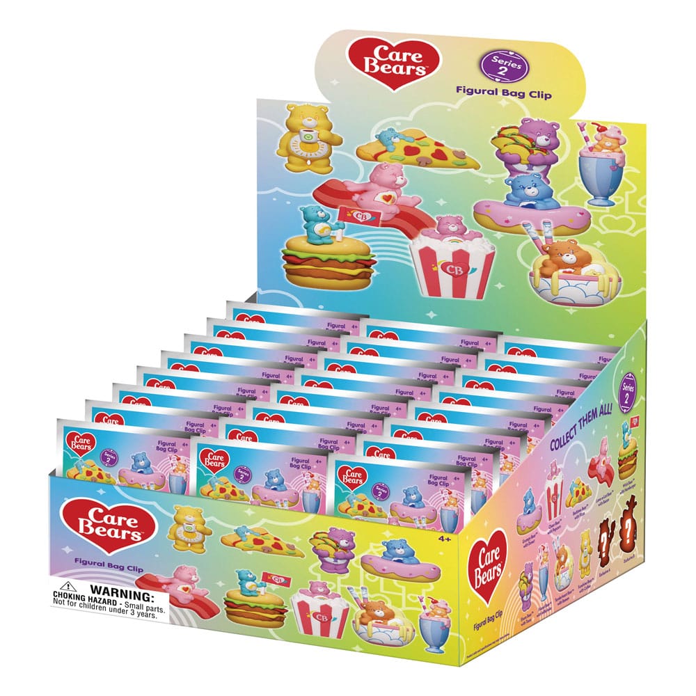 Care Bears Series 2 Care Bears 3D PVC Bag Clip Display 24 Pieces