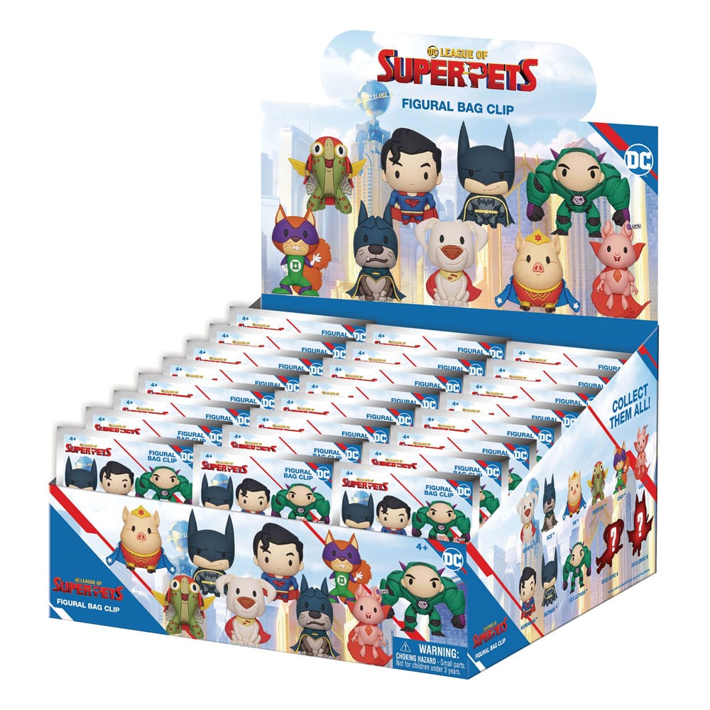 DC Super Pets Series 1 3D PVC Bag Clips Set 24 Pieces
