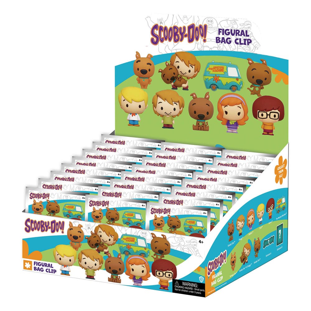 Scooby Doo Series 1 Scooby Doo 3D PVC Bag Clips Display 24 Pieces