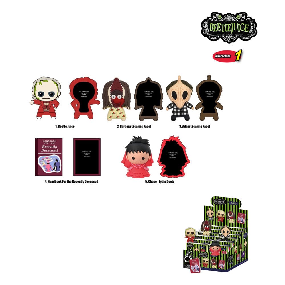 Beetlejuice Series 1 Beetlejuice 3D Magnets Display 12 Pieces