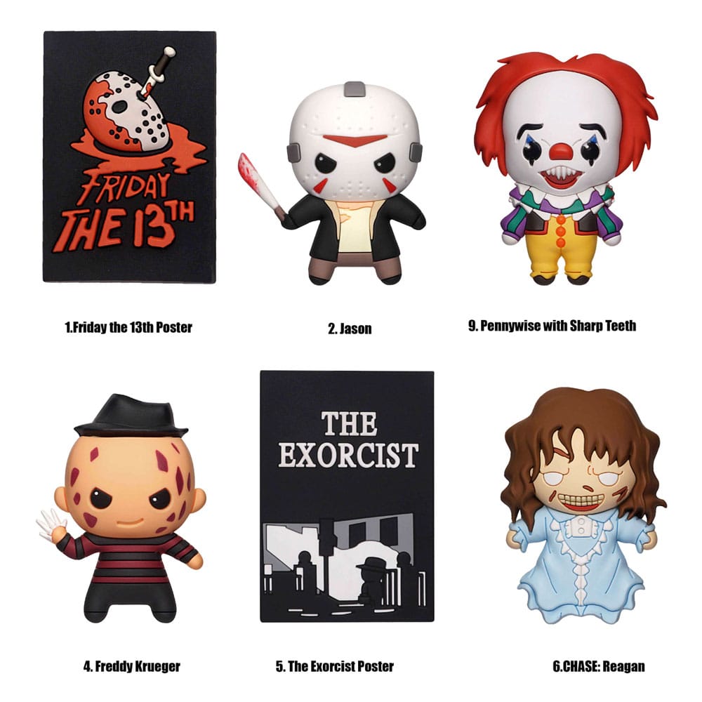 Warner Brothers Horror Series 1 Warner Brothers 3D Magnets Display 12 Pieces