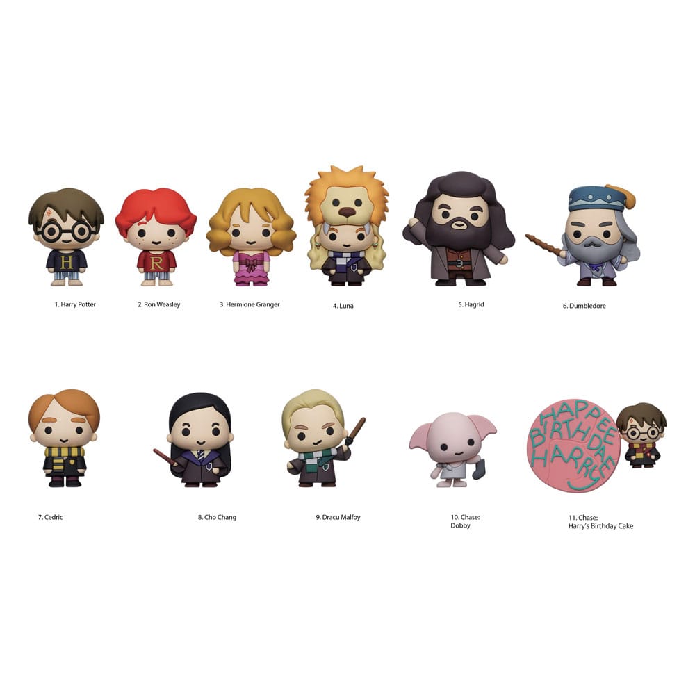 Harry Potter Series 12 Harry Potter 3D PVC Bag Clips Display 24 Pieces