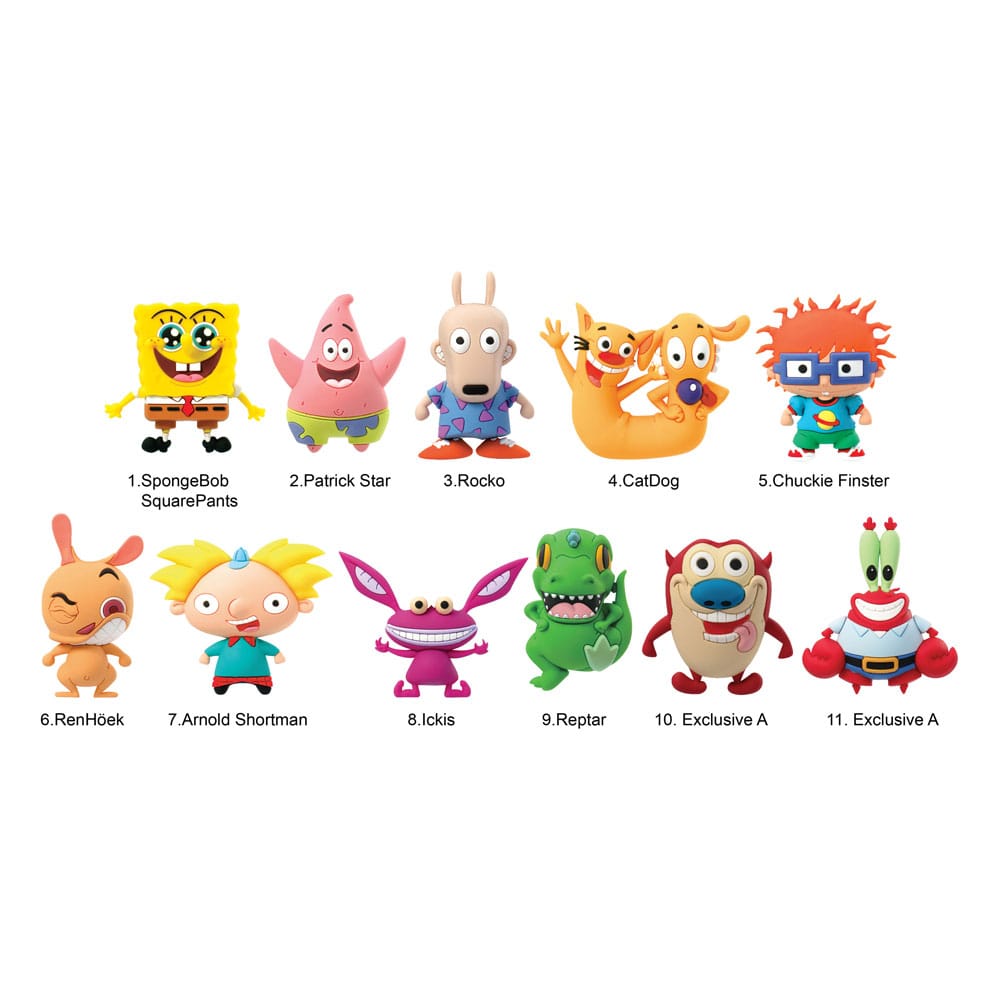 Nickelodeon Classics Series 1 Nickelodeon 3D PVC Bag Clips Display 24 Pieces