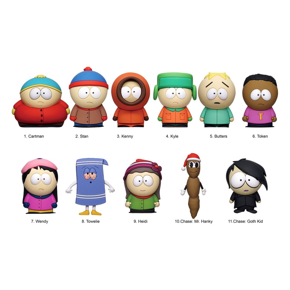 South Park Series 1 South Park 3D PVC Bag Clips Display 24 Pieces
