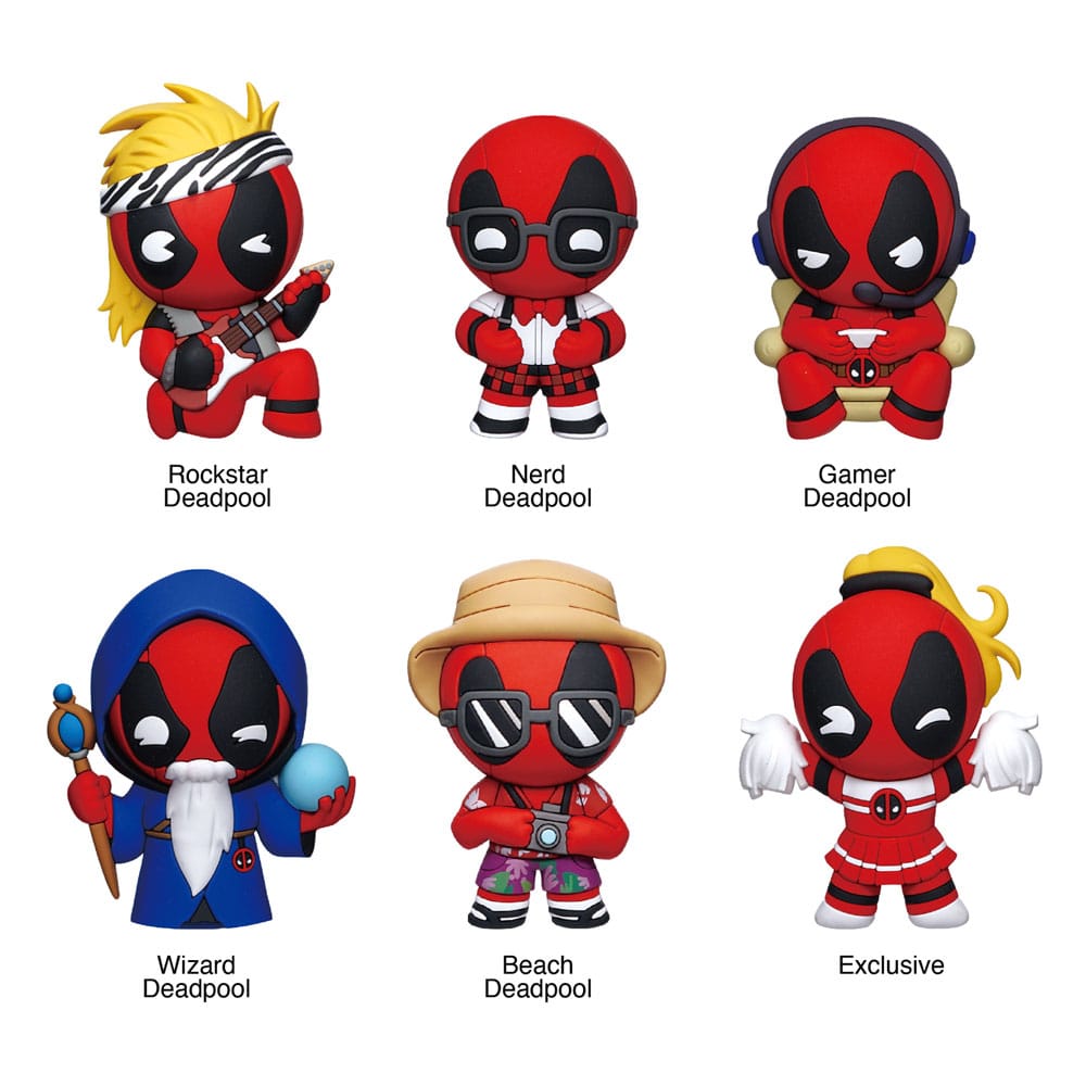 Marvel Deadpool Classic Series 1 Marvel 3D Magnets Display 12 Pieces
