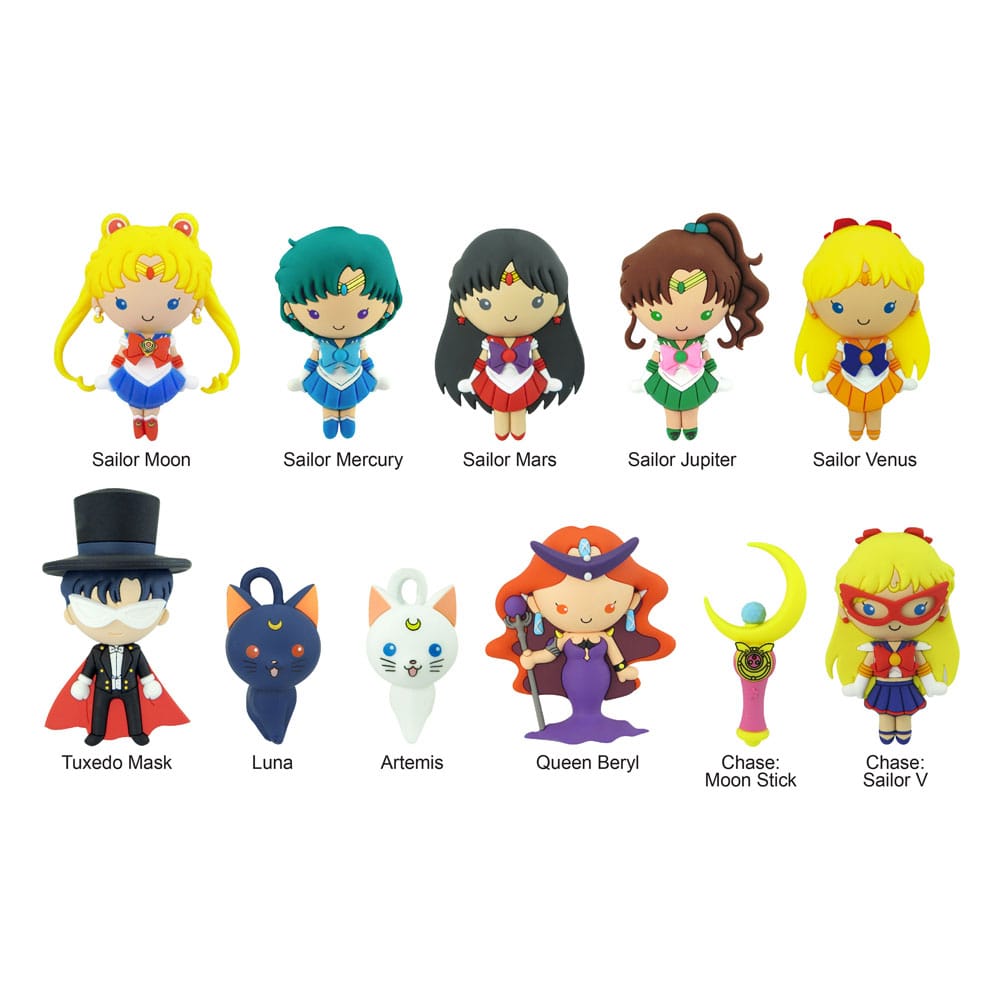 Sailor Moon Series 1 Sailor Moon 3D PVC Bag Clips Display 24 Pieces