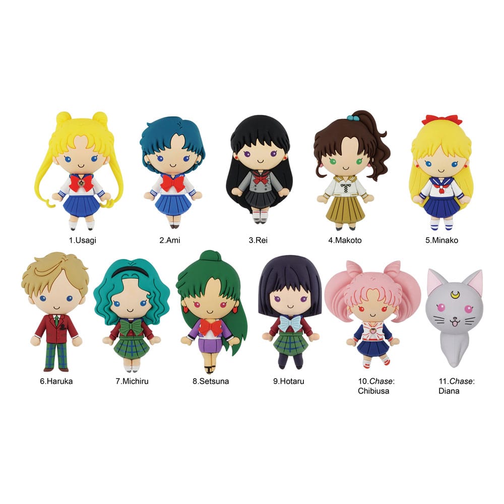Sailor Moon Series 3 Sailor Moon 3D PVC Bag Clips Display 24 Pieces