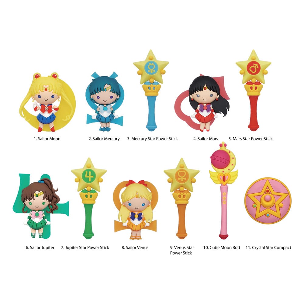 Sailor Moon Series 4 Sailor Moon 3D PVC Bag Clips Display 24 Pieces