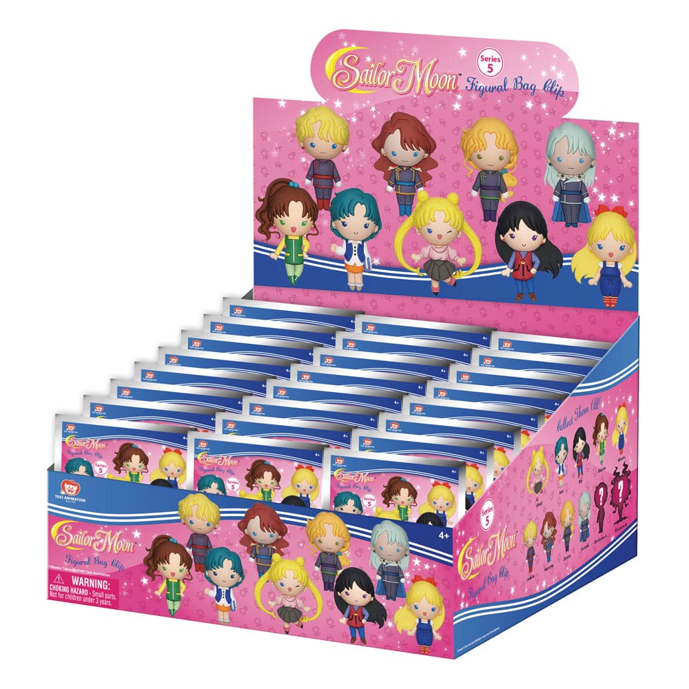 Sailor Moon Series 5 Sailor Moon 3D PVC Bag Clips Display 24 Pieces