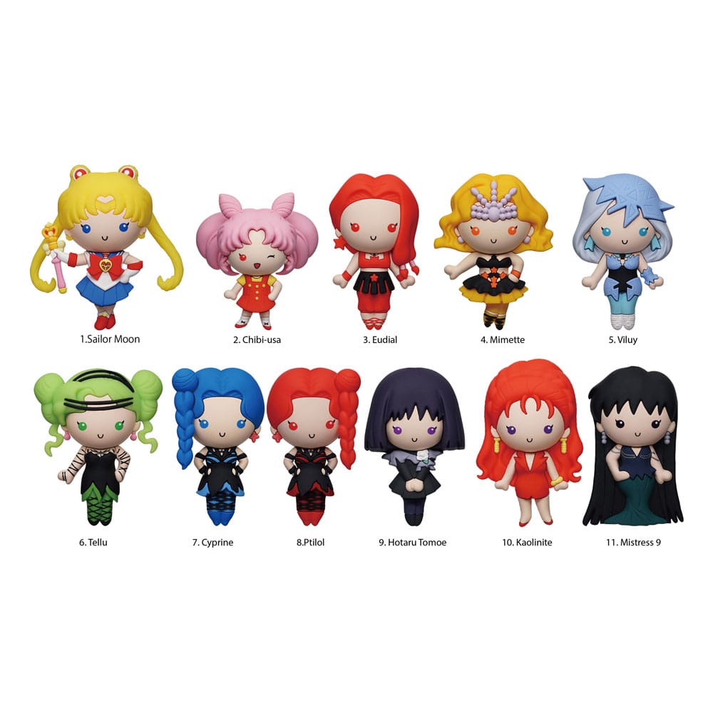Sailor Moon 3D PVC Bag Clips Series 8 Display 24
