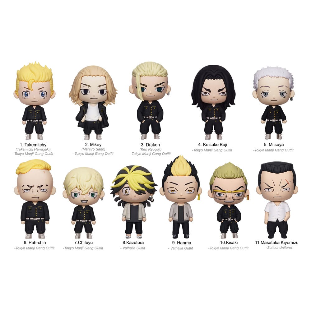 Tokyo Revengers 3D PVC Bag Clips Series 2 Display 24