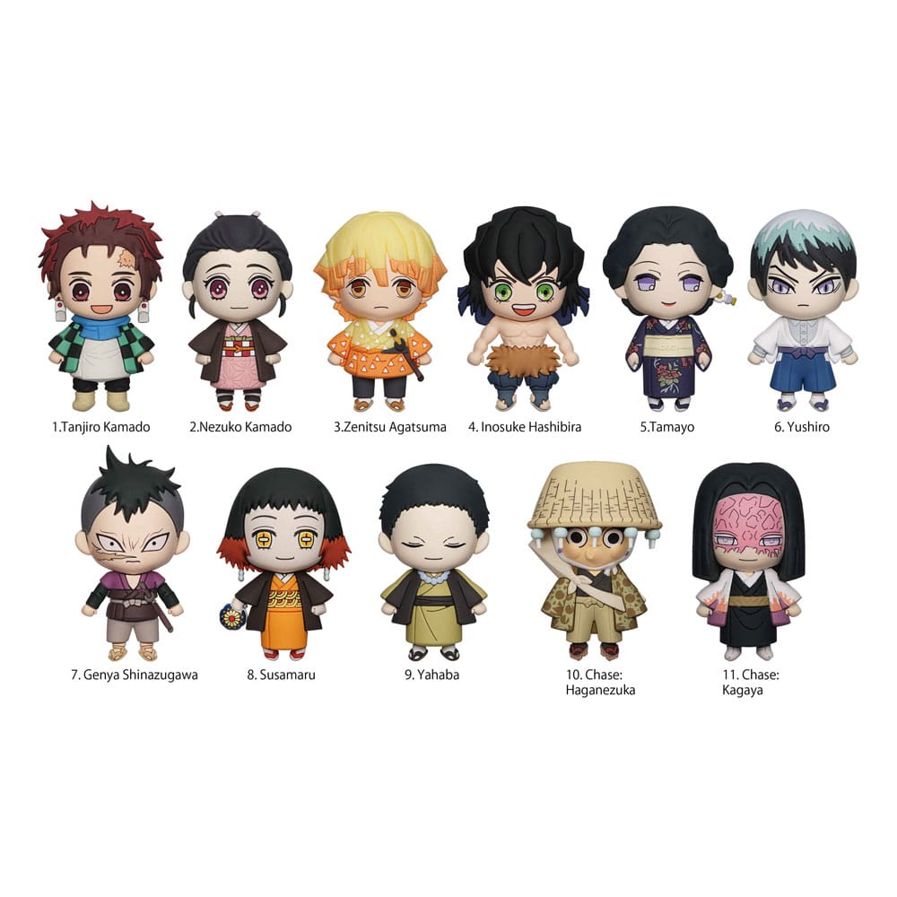Demon Slayer Kimetsu no Yaiba 3D PVC Bag Clips Series 3 Display 24