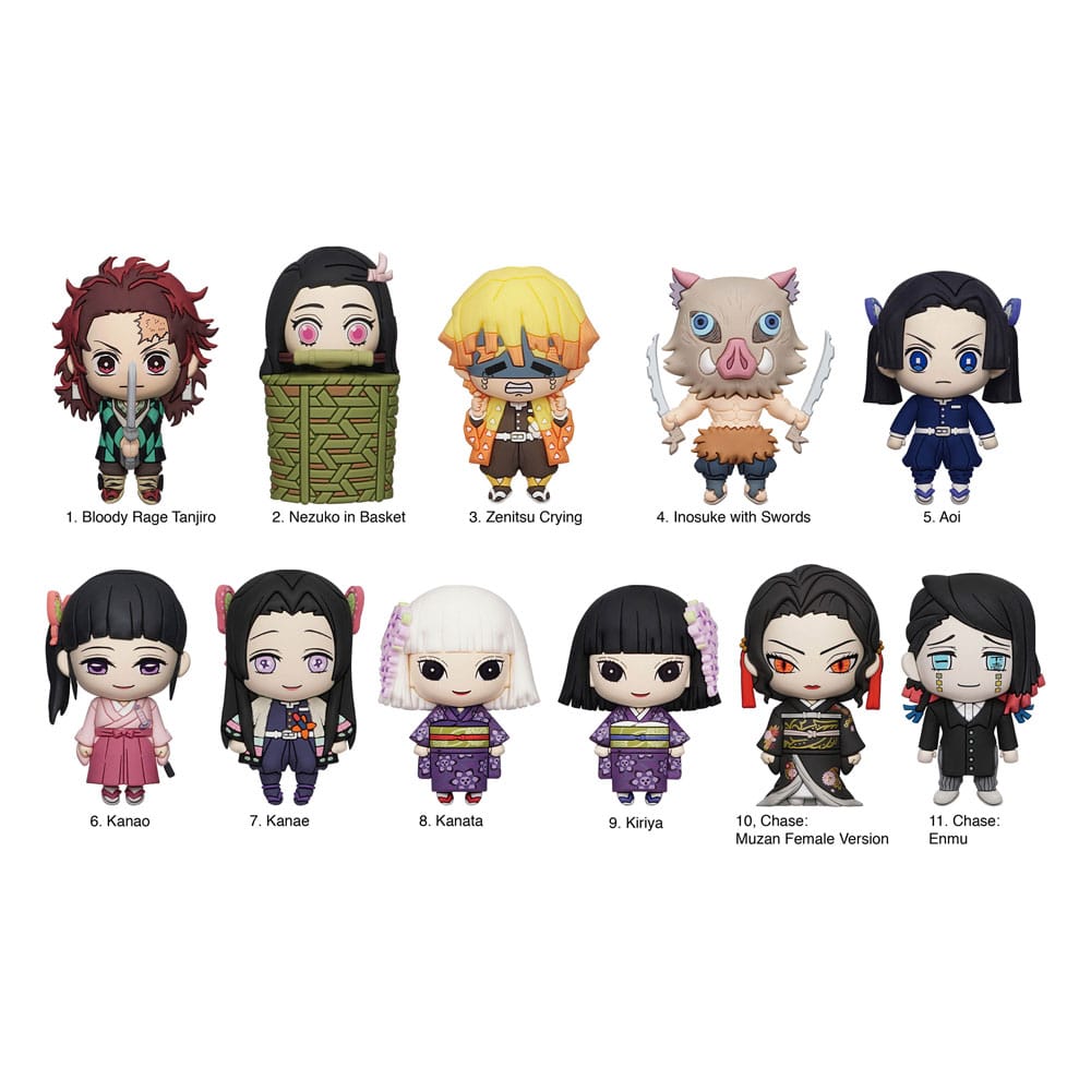 Demon Slayer Kimetsu no Yaiba 3D PVC Bag Clips Series 4 Display 24