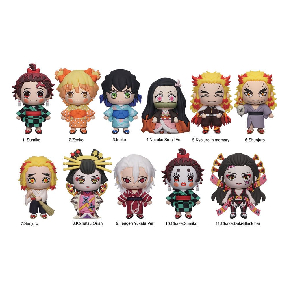 Demon Slayer Kimetsu no Yaiba 3D PVC Bag Clips Series 5 Display 24