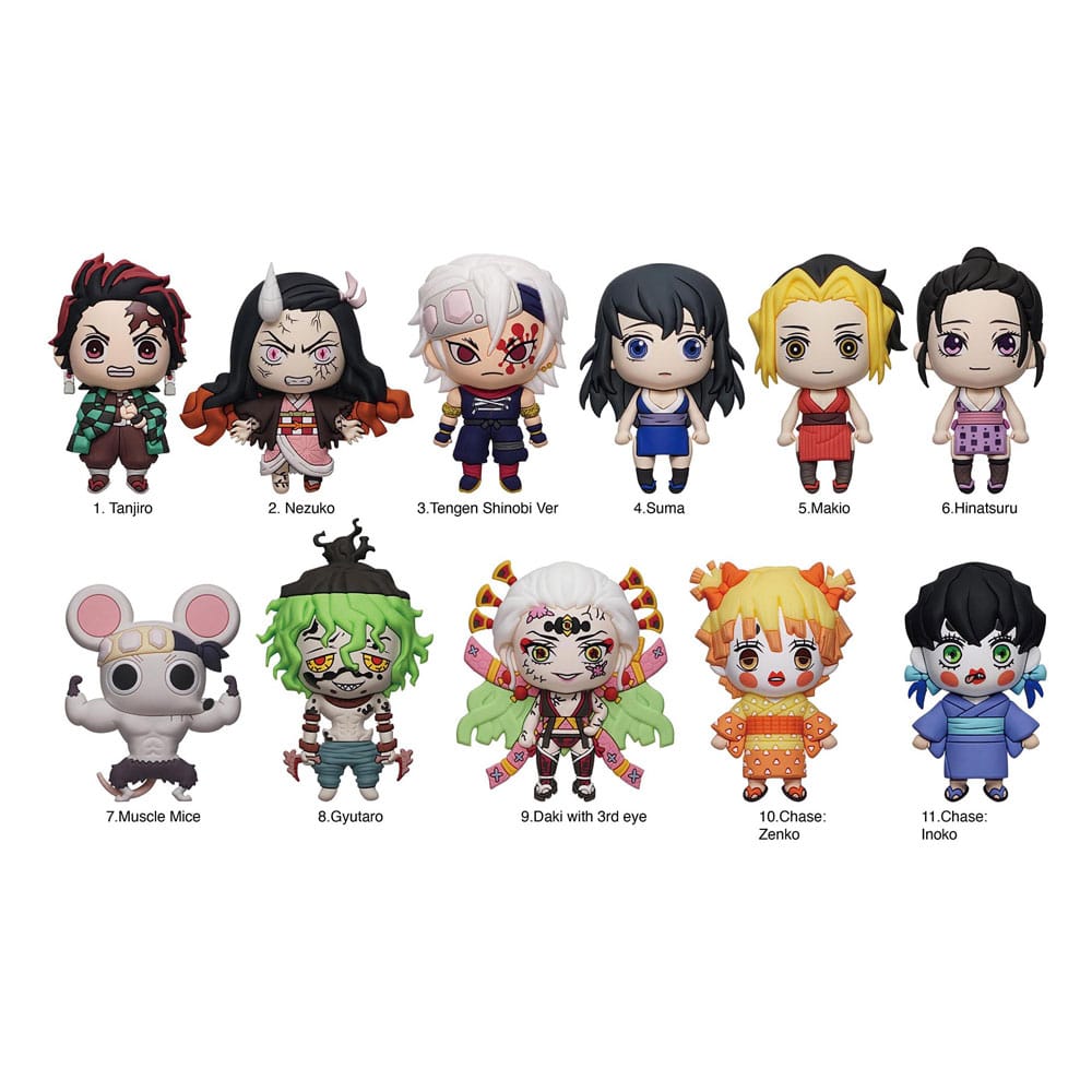 Demon Slayer Kimetsu no Yaiba 3D PVC Bag Clips Series 6 Display 24