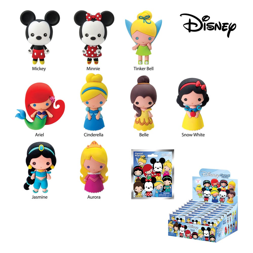 Disney 3D PVC Bag Clips Series 1 Display 24