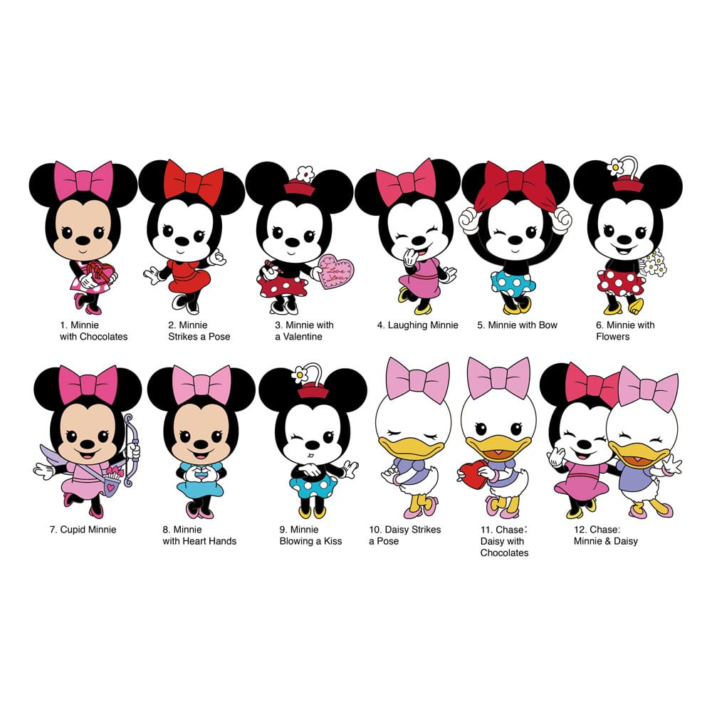 Disney Minnie Mouse 3D PVC Bag Clips Series 1 Display 24