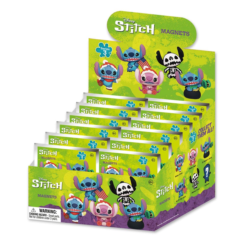 Lilo and Stitch Series 3 3D Magnets Display 12 Pack