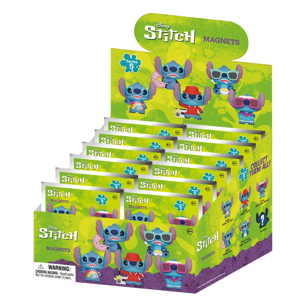 Lilo and Stitch Stitch 3D Magnets Series 5 Blind Pack Display 12