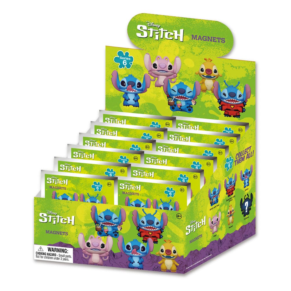Lilo and Stitch Stitch Series 6 Magnets Blind Pack Display 12 Pack