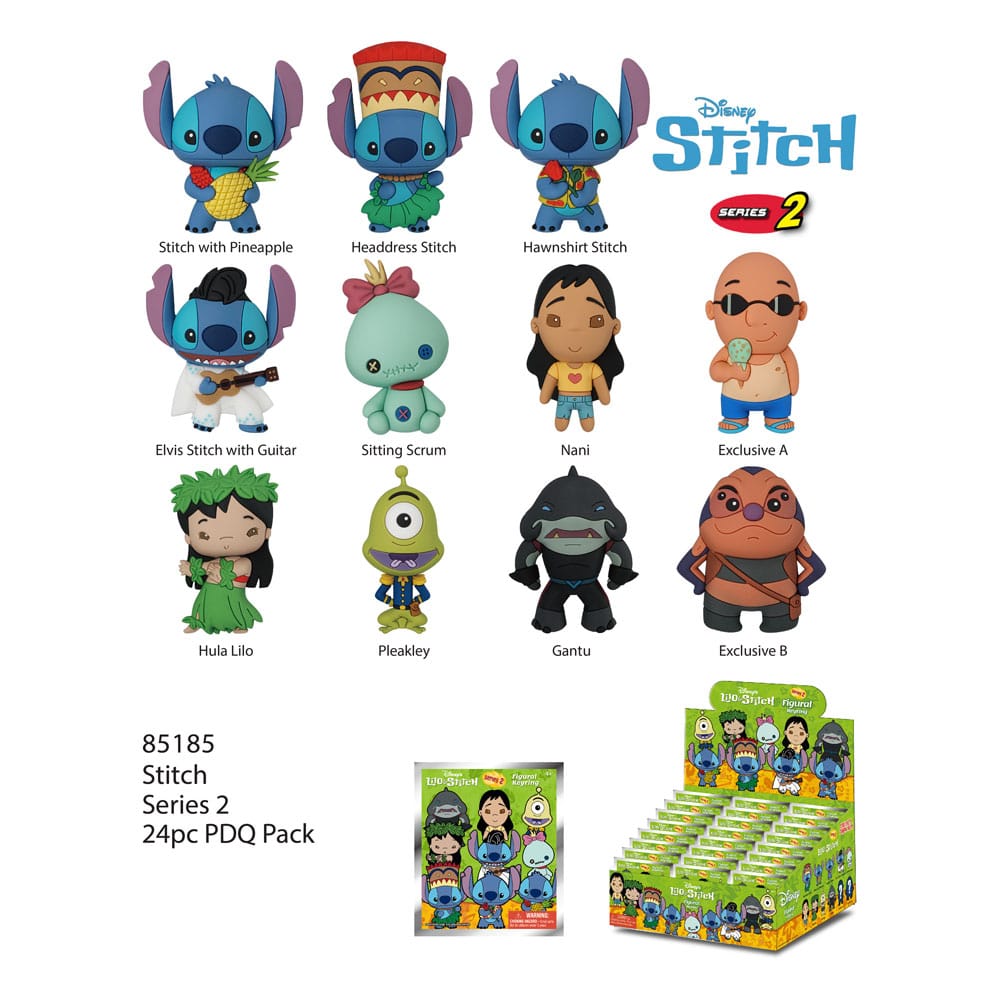 Lilo and Stitch Stitch 3D PVC Bag Clips Series 2 Display Box 24