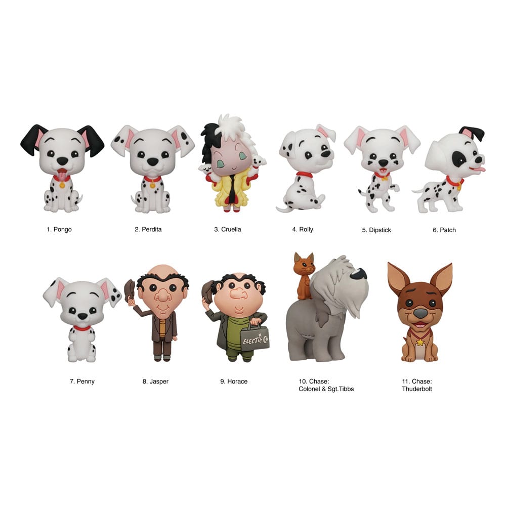 Disney 101 Dalmatians 3D PVC Bag Clips Series 33 Display 24