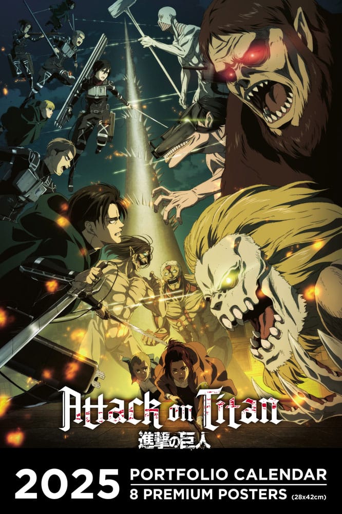 Attack on Titan Calendar 2025 English Version Portfolio