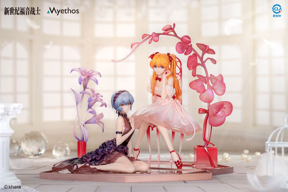 Evangelion Rei Ayanami And Asuka Shikinami Langley Whisper Of Flower PVC Statue Set