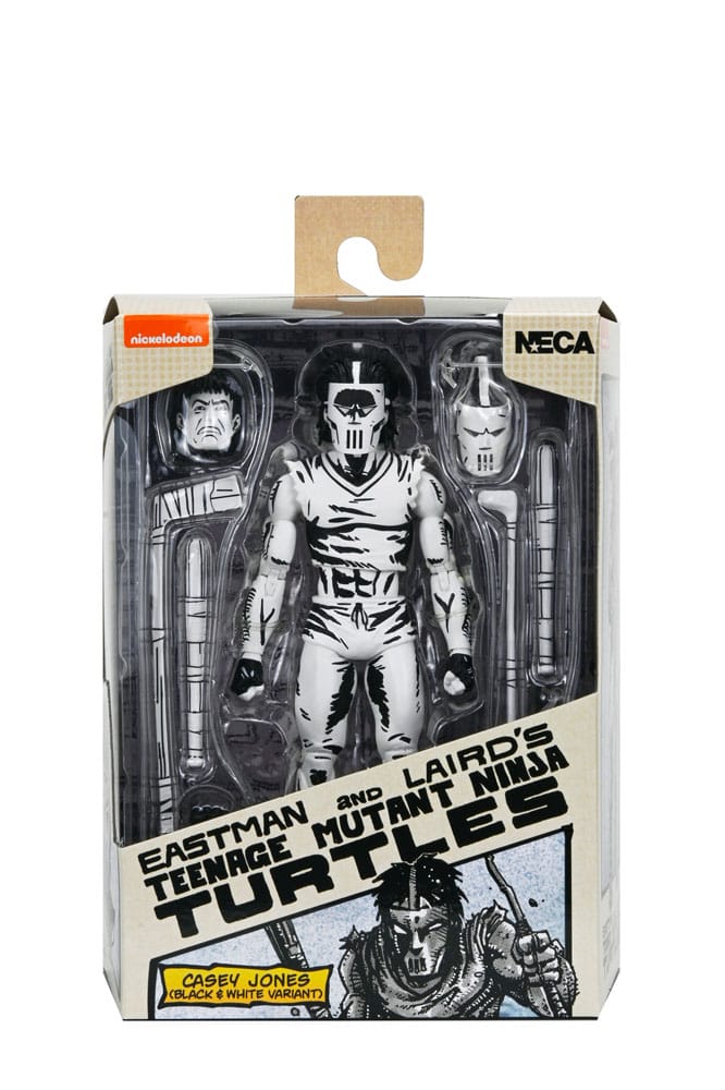 TMNT: (Mirage Comics) Casey Jones Black & White 7" Scale Action Figure Teenage Mutant Ninja Turtles (Pre-Order September 2025)